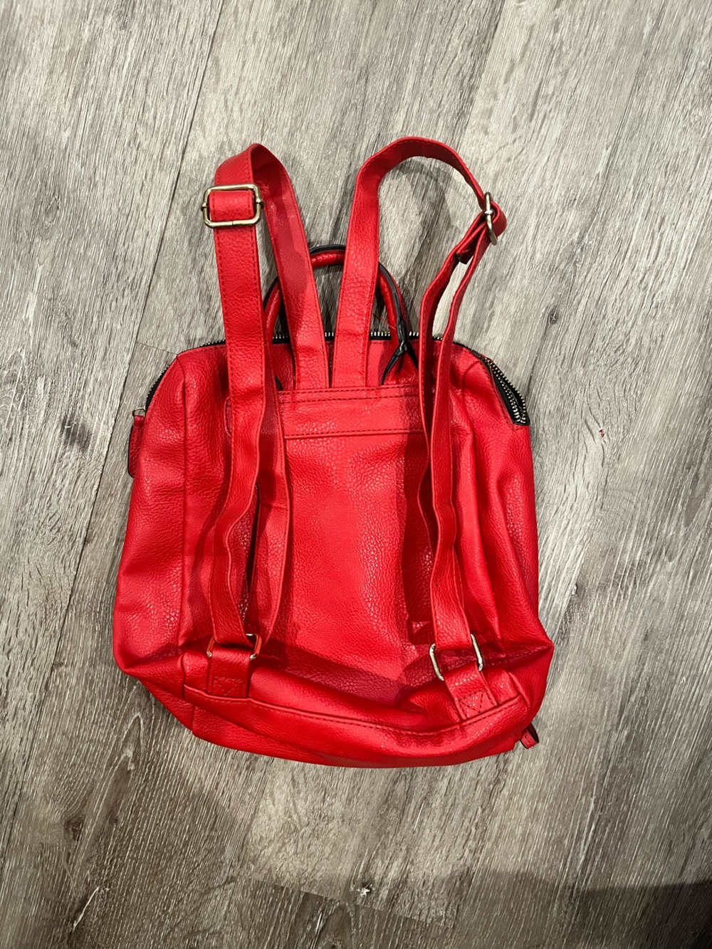 Christian Siriano Red Pebbled Leather Mini Backpack - Picture 4 of 5